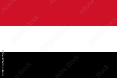 Yemen flag in official colors, dimensions and aspect ratio. Vector flag symbolizing national pride, identity, heritage, patriotism and authority Free Download Yemen flag in official colors, dimensions and aspect ratio. Vector flag symbolizing national pride, identity, heritage, patriotism and authority - GFXLoad