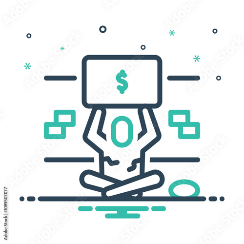 Mix icon for hungry money