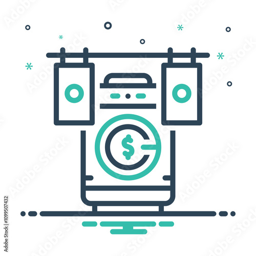 Mix icon for money laundering