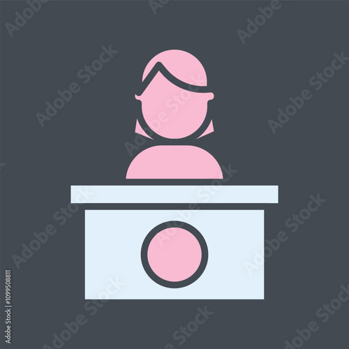 News Anchor Vector Icon