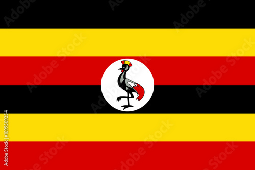 Free Download Uganda flag in official colors, dimensions and aspect ratio. Vector flag symbolizing national pride, identity, heritage, patriotism and authority - GFXLoad