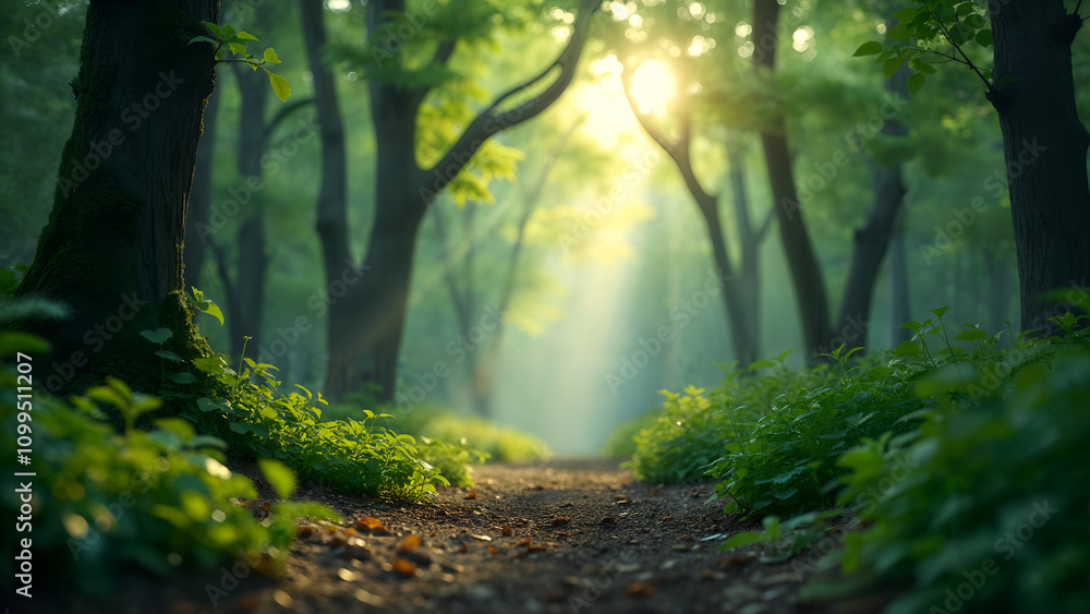 Obraz premium Tranquil Forest Landscape