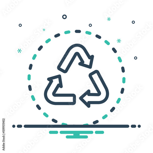 Mix icon for recycle