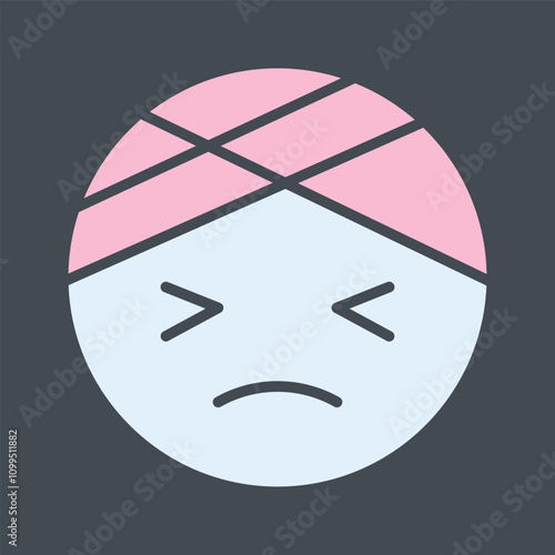 Face with Head-Bandage Vector Icon