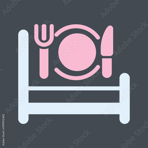 Breakfast in Bed Vector Icon