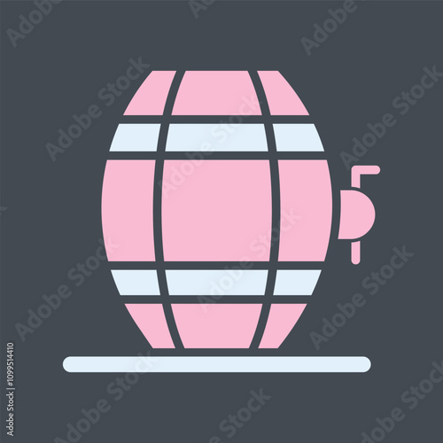 Wine Barrel Rack Vector Icon