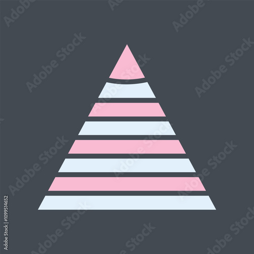 Pyramid Graph Vector Icon