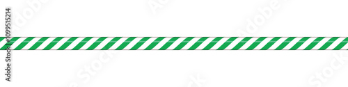 Candy cane line with green and white striped. Seamless line with striped candy pattern. Candy lines. Vector illustration