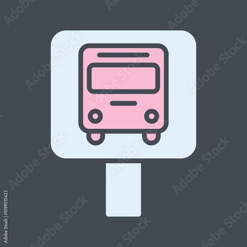 Bus Stop Vector Icon