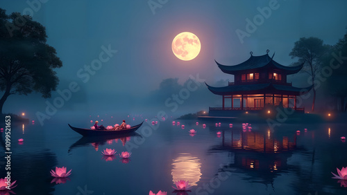 Moonlit Night at West Lake photo