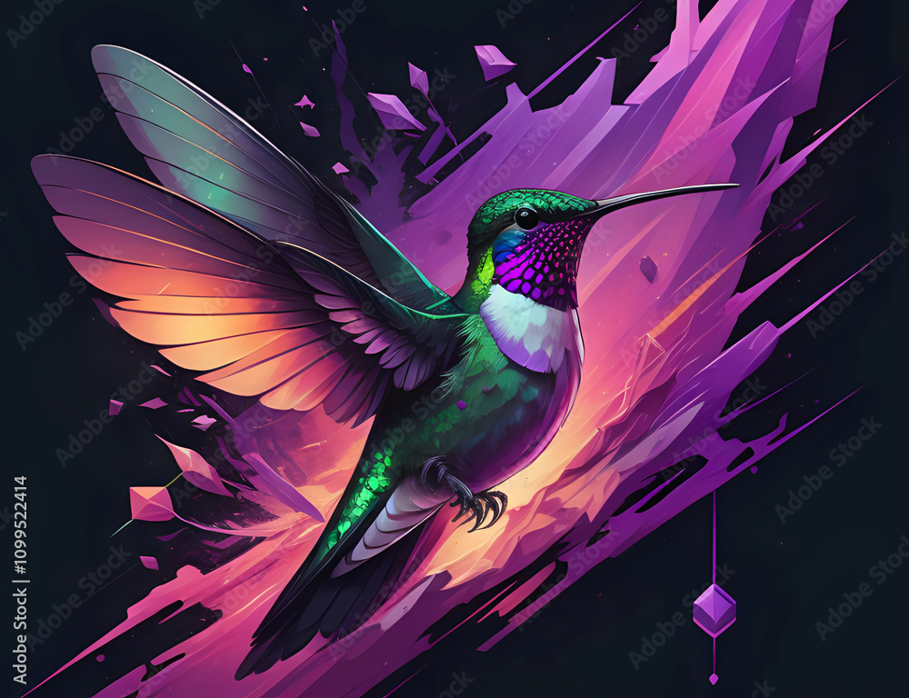 Fototapeta premium fliegender Kolibri