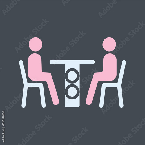 Family Dinner Vector Icon