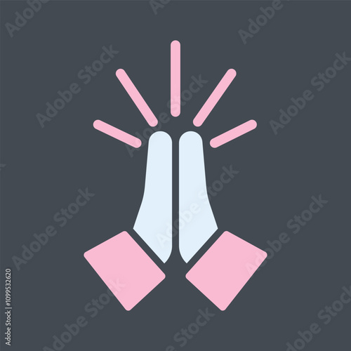 Folded Hands Vector Icon