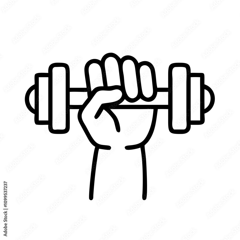 Fototapeta premium Fitness and Workout Line Icon vector illustration 