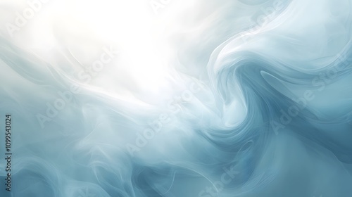 Abstract Blue Swirling Cloudscape Digital Art