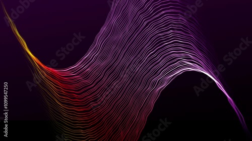 Dynamic abstract line waving background