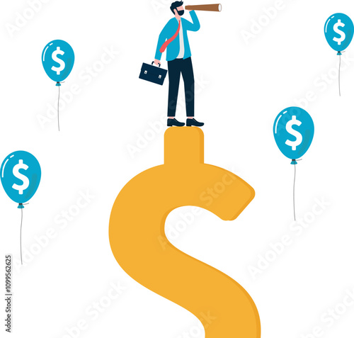 Inflation crisis, predicting the future of finance. The economic situation was sluggish. interest rate forecast.
