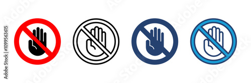 Stop icon vector. stop road sign. hand stop icon vector