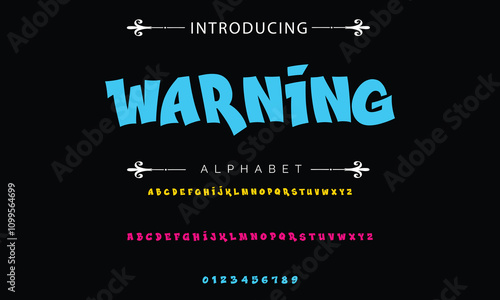  Graffiti Style Typography Artistic Font Design A, B, C, D, E, F, G, H, I, J, K, L, M, N, O, P, Q, R, S, T, U, V, W, X, Y, Z and Arab numerals 0, 1, 2, 3, 4, 5, 6, 7, 8, 9 Graffiti font.
