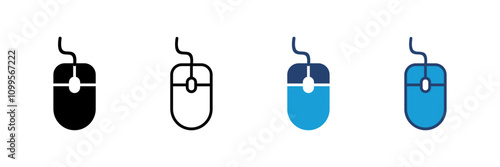 Mouse icon vector. click icon vector. pointer icon vector.