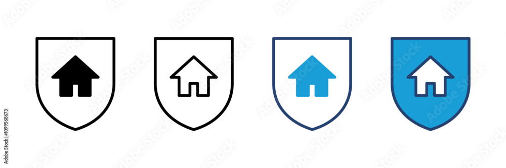 Fototapeta premium home insurance icon vector. home protection icon
