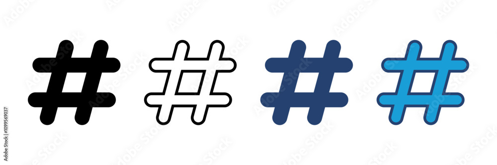 Fototapeta premium Hashtag icon vector. hashtag symbol