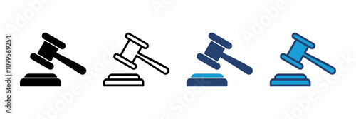 Gavel icon vector. judge gavel icon vector. law icon vector. auction hammer