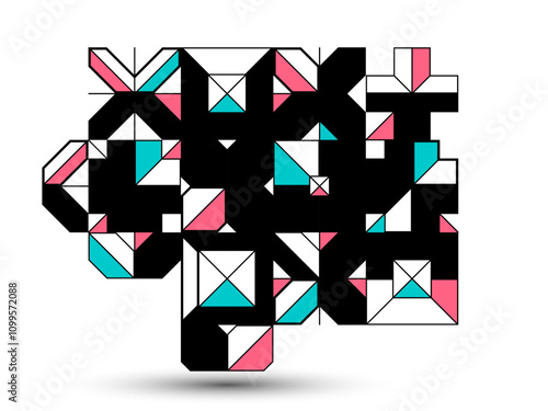 Bauhaus style abstract geom...