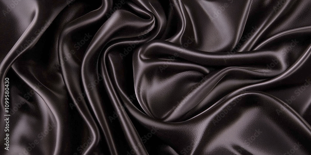 Obraz premium black silk satin texture background 