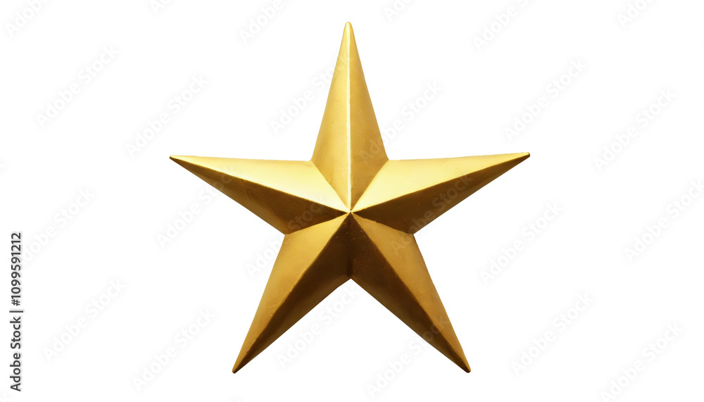 Obraz premium gold star isolated on transparent background