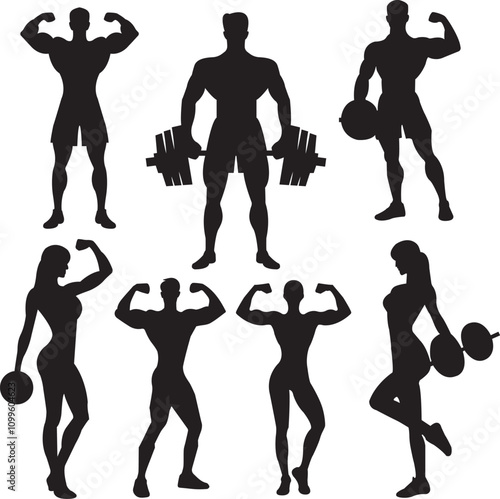 bodybuilder silhouette