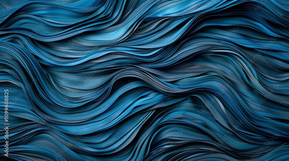 Obraz premium Abstract blue wave pattern texture