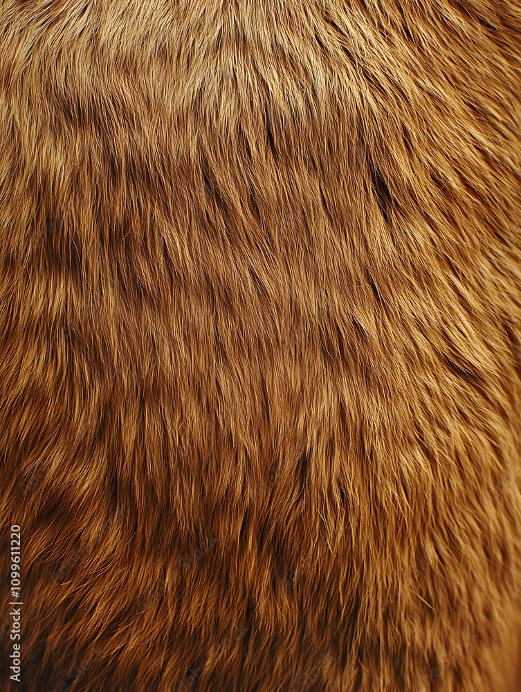 Fototapeta premium Close-up view of a textured, warm-toned animal fur.