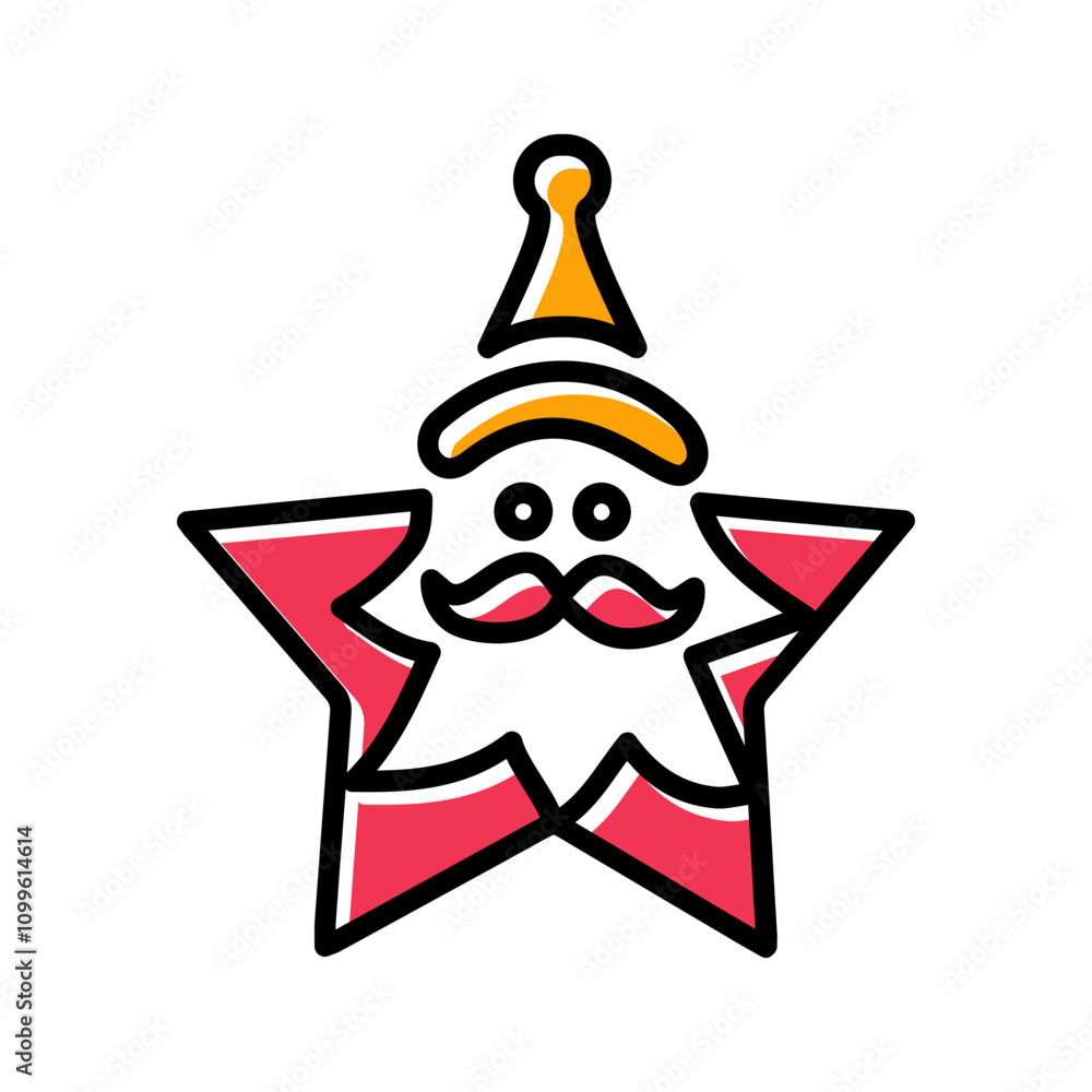 Fototapeta premium Santa Star Vector Icon
