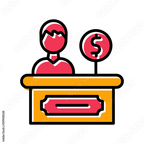 Cashier Vector Icon