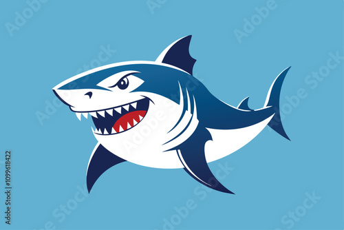 Angry Shark vector