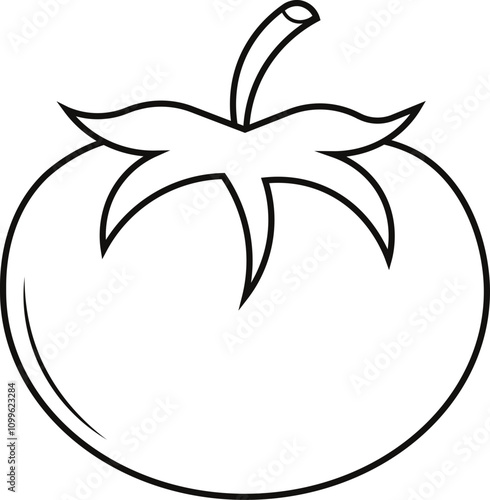 tomato outline for coloring page 