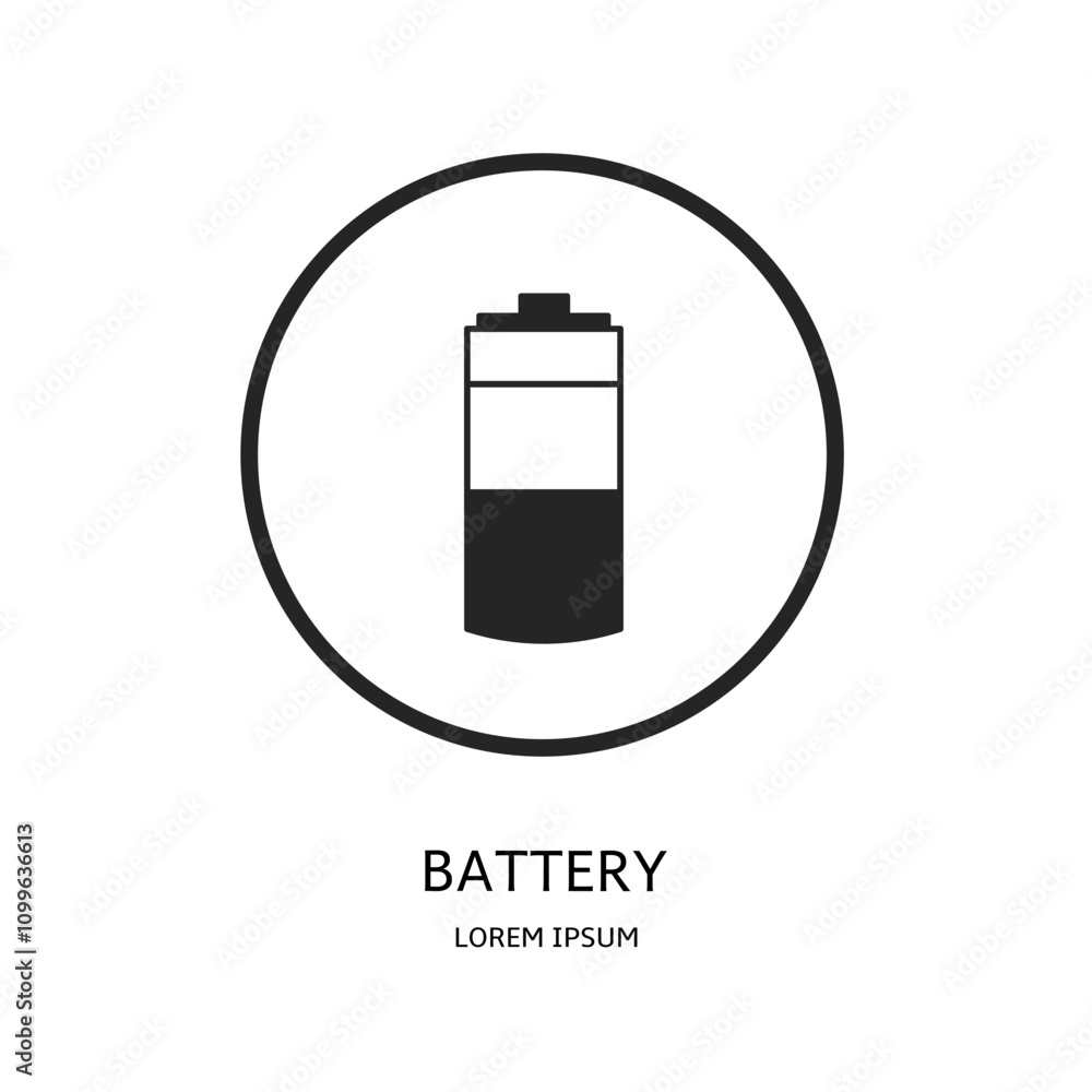 Fototapeta premium Logo vector design for business. Battery logos.