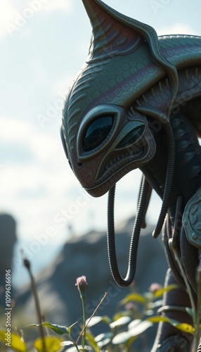 Macro Photography of Small Alien Creature in Alien World