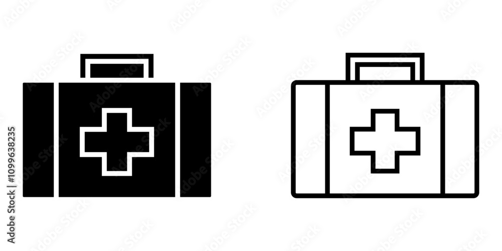Fototapeta premium First Aid set icon on white background