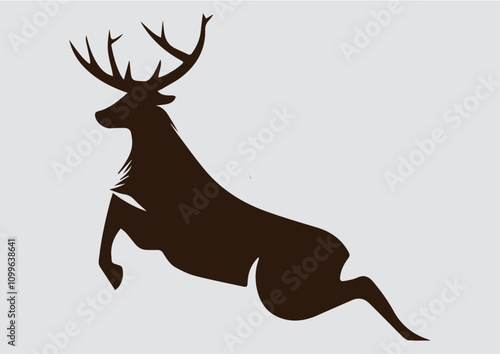 vector colorful deer drawing photo