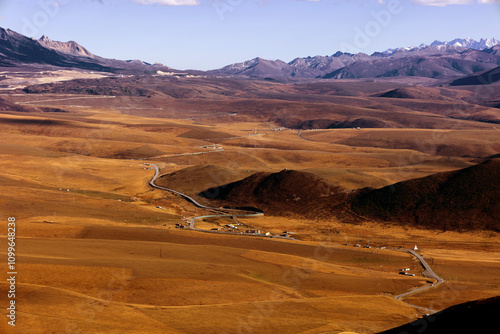 Scenery of Yala Snow Mountain in Kangding, Garze Tibetan Autonomous Prefecture, Sichuan Province, China photo