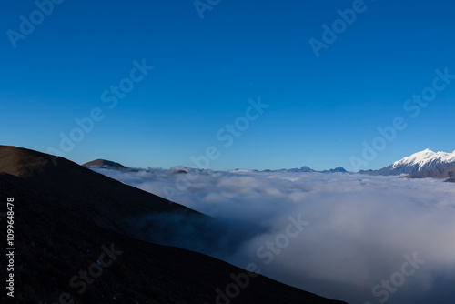 Scenery of Gongga Snow Mountain in Kangding, Garze Tibetan Autonomous Prefecture, Sichuan Province, China photo