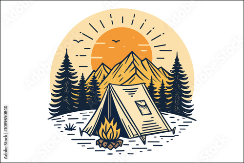 Forest Camp Tent on Stilts: Sunrise Adventure by the Lake"