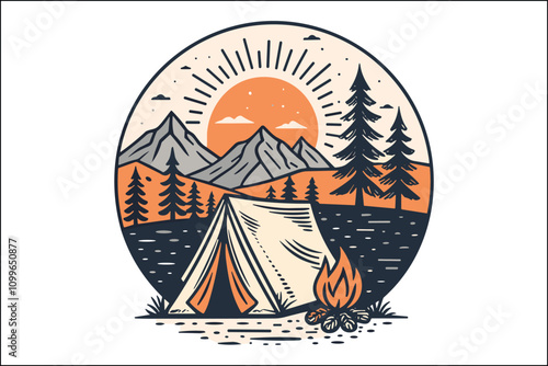 Forest Camp Tent on Stilts: Sunrise Adventure by the Lake"