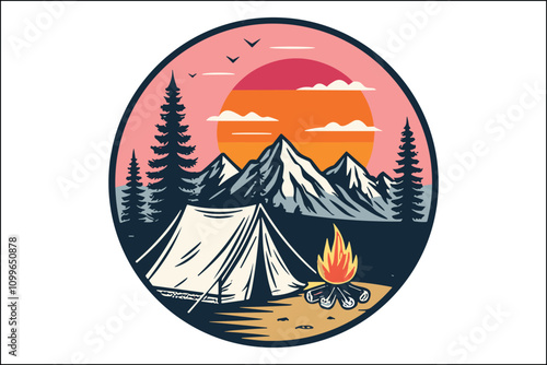 Forest Camp Tent on Stilts: Sunrise Adventure by the Lake"