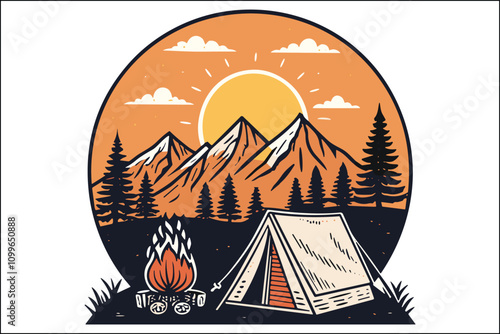 Forest Camp Tent on Stilts: Sunrise Adventure by the Lake"