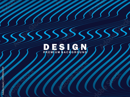 Premium background design with diagonal dark blue stripes pattern. Vector horizontal template for digital lux business banner, contemporary formal invitation, luxury voucher, prestigious gift certific