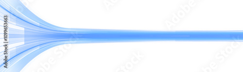 Blue stripes in the form of drill, turns and swirl.  Illustration of high speed concept. Image of speed motion on the road. Light, light garland PNG.	Light arc in blue colors. 