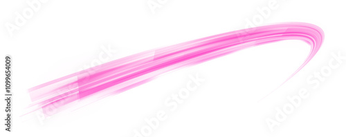 High-speed data transfer concept: cyberpunk light trails, fast-paced motion, and slow shutter effects with vivid, glowing elements in a transparent PNG format, perfect for technology themes.